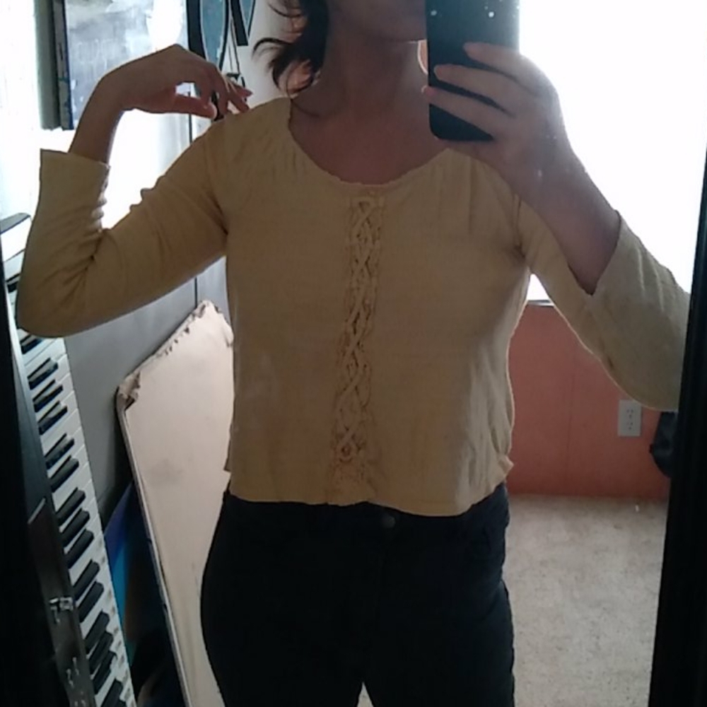 Yellow Cropped long sleeve